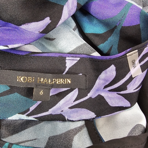 Kobi Halperin Ruth Botanical Print Front Twist Halter Dress Size 6 - Picture 13 of 14